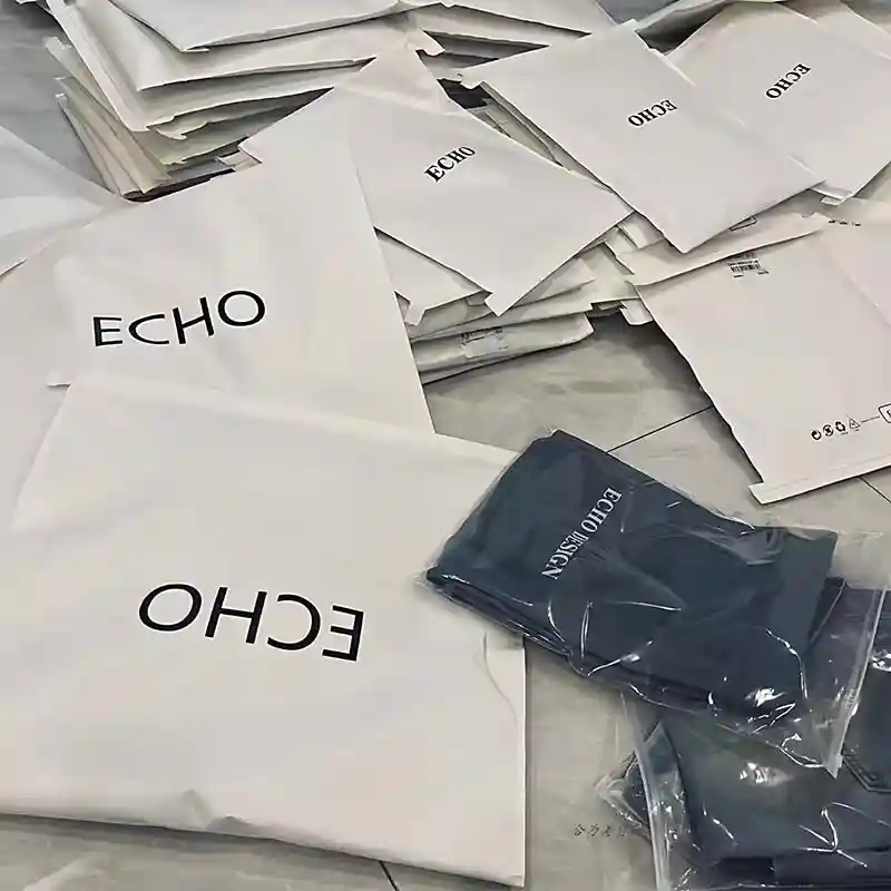 Wholesale bulk order of custom bleached white heavy duty kraft mailers manufactured at a professional packaging factory