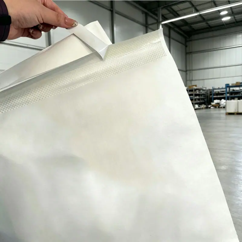 Self-seal reinforced kraft mailer showing the adhesive closure and high-strength woven inner structure